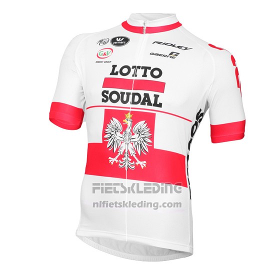 2016 Fietskleding Lotto Soudal Kampioen Polen Korte Mouwen en Koersbroek